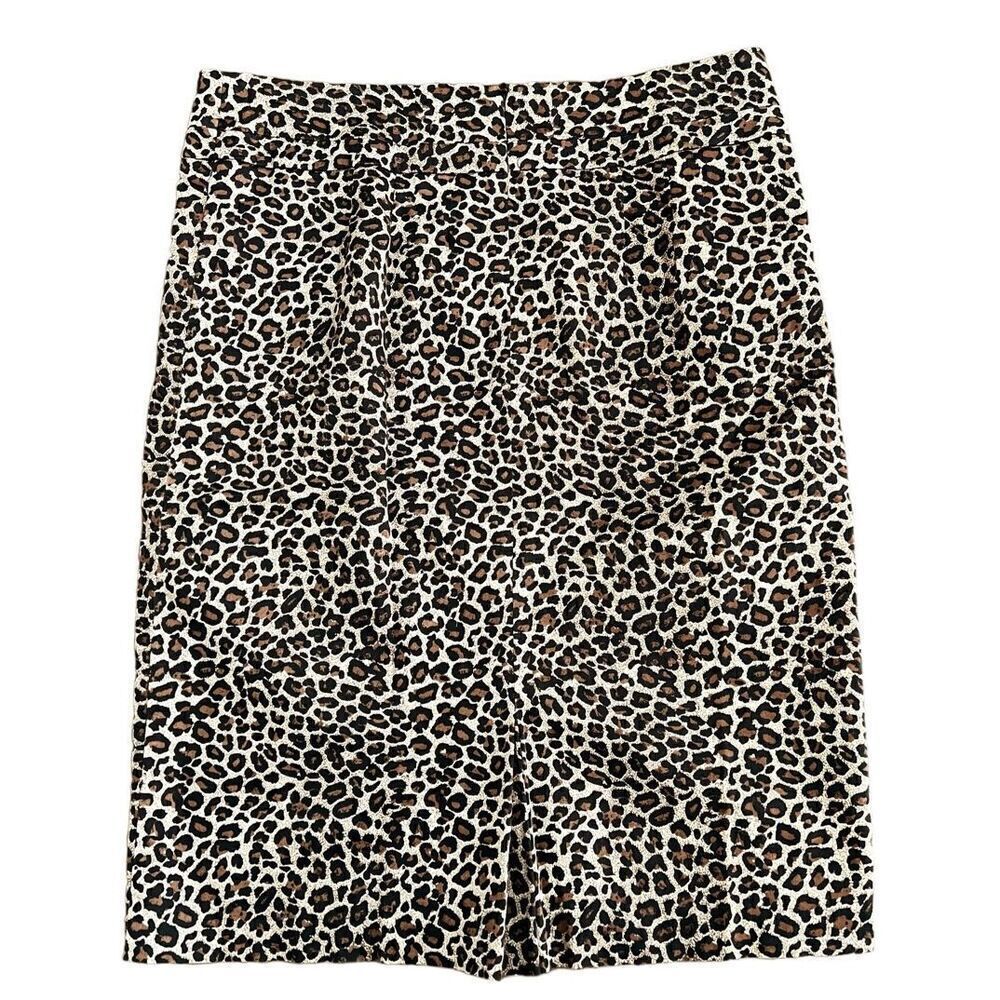 Chico’s 0.5 Leopard‎ Cheetah Print Stretch Pencil Skirt
